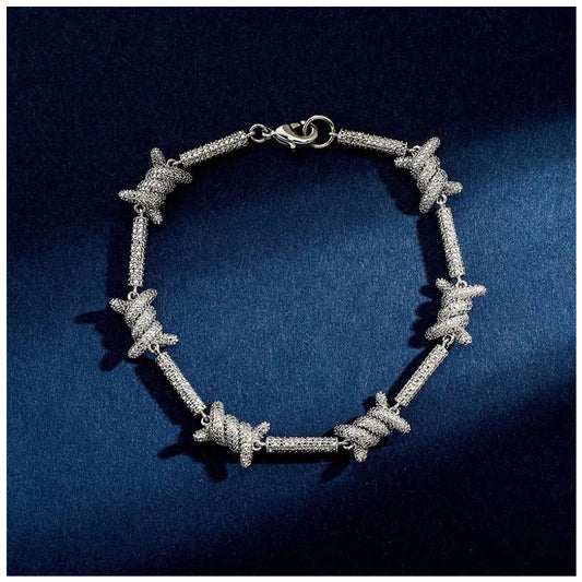 ICED OUT "TWISTED WIRE" ARMBAND - ICERAIN JEWELRY