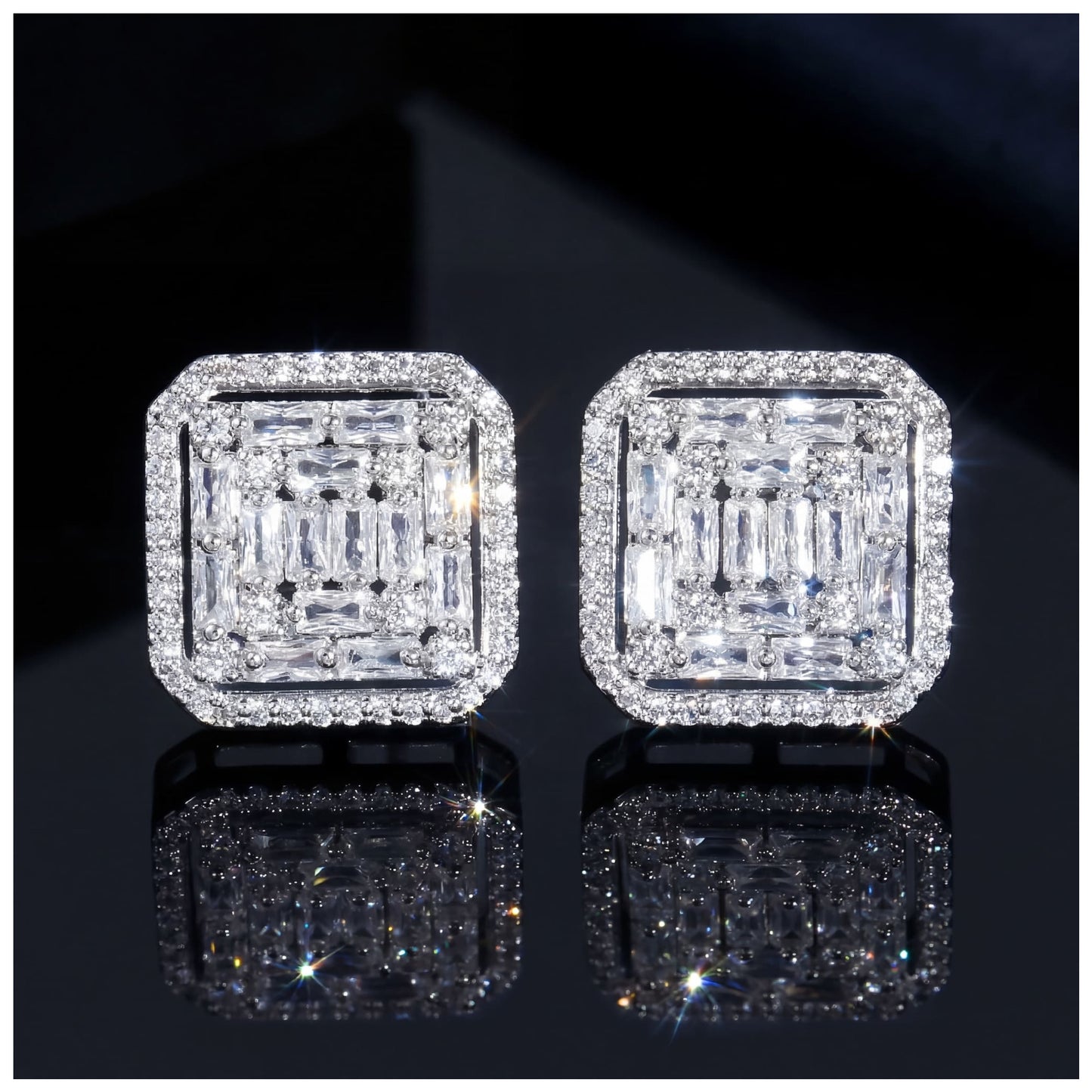 ICED OUT "SILVER PHANTASTICO" OHRRINGE - ICERAIN JEWELRY