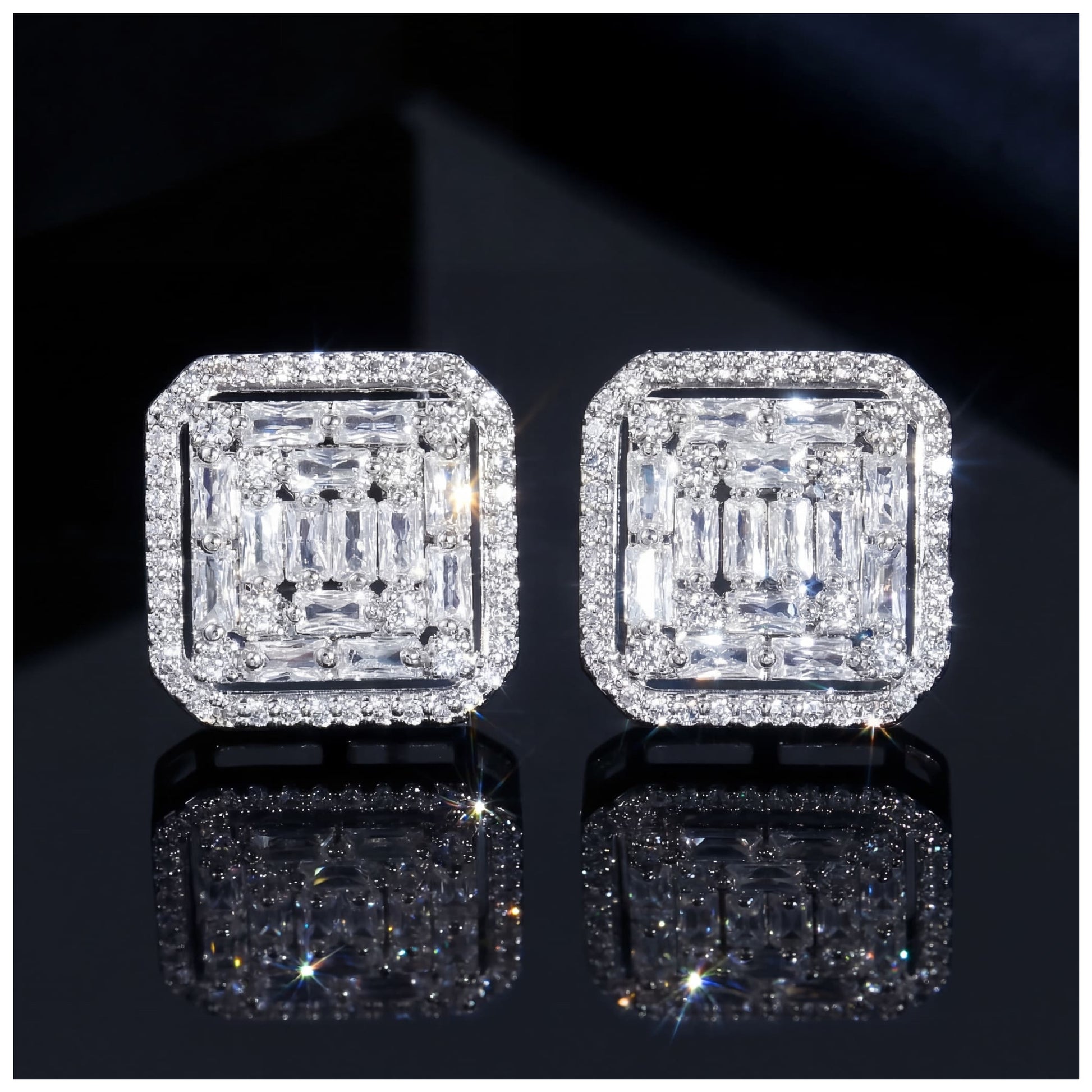 ICED OUT "SILVER PHANTASTICO" OHRRINGE - ICERAIN JEWELRY