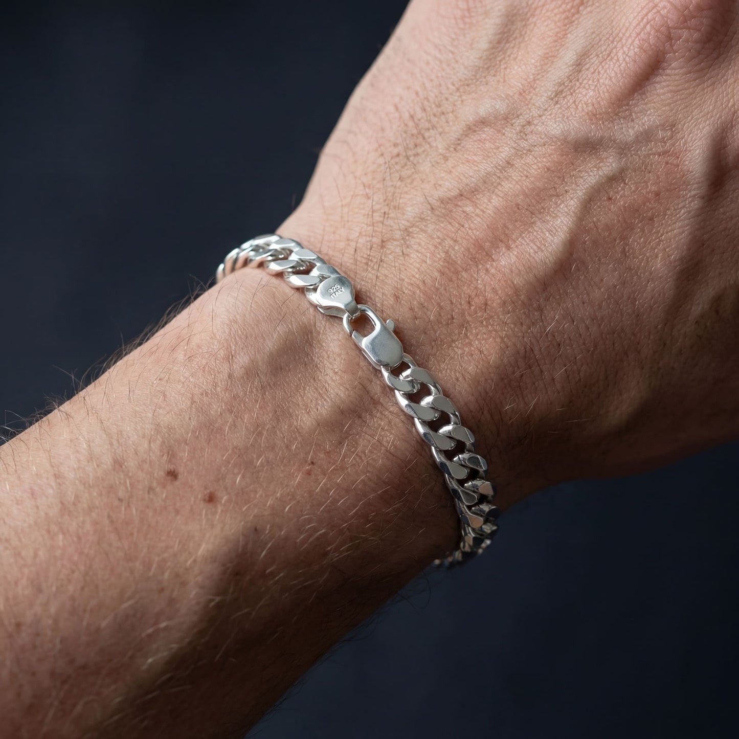 925S SILVER "CUBAN" ARMBAND [PREMIUM VERSION] - ICERAIN JEWELRY