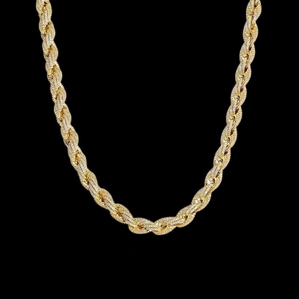 ICED OUT 8MM "GOLD ROPE" KETTE - ICERAIN JEWELRY