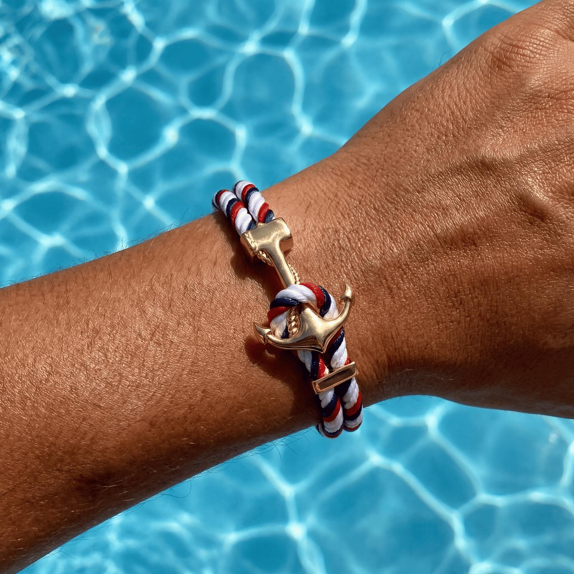 STOFF/EDELSTAHL "ANCHOR" ARMBAND - ICERAIN JEWELRY