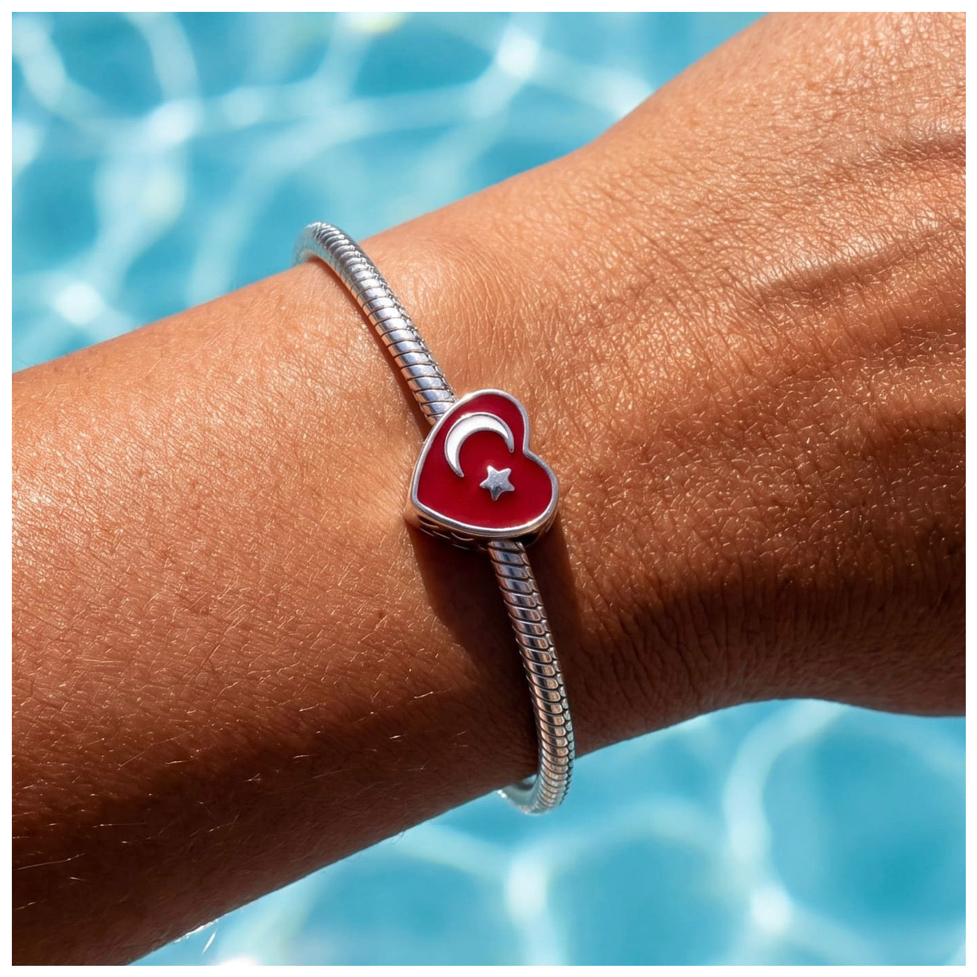 925S SILVER "TURKIYE" CHARM - ICERAIN JEWELRY
