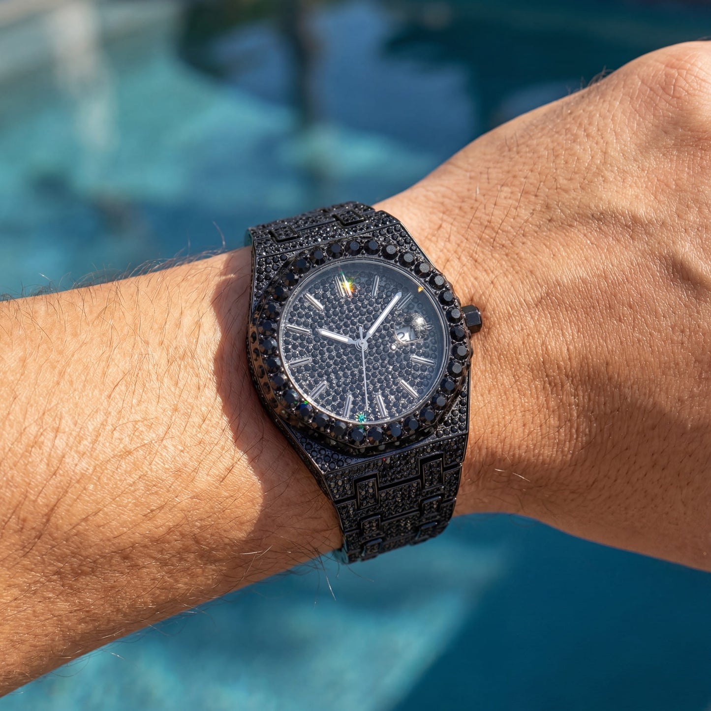 ICED OUT "APOSTEL" UHR - ICERAIN JEWELRY