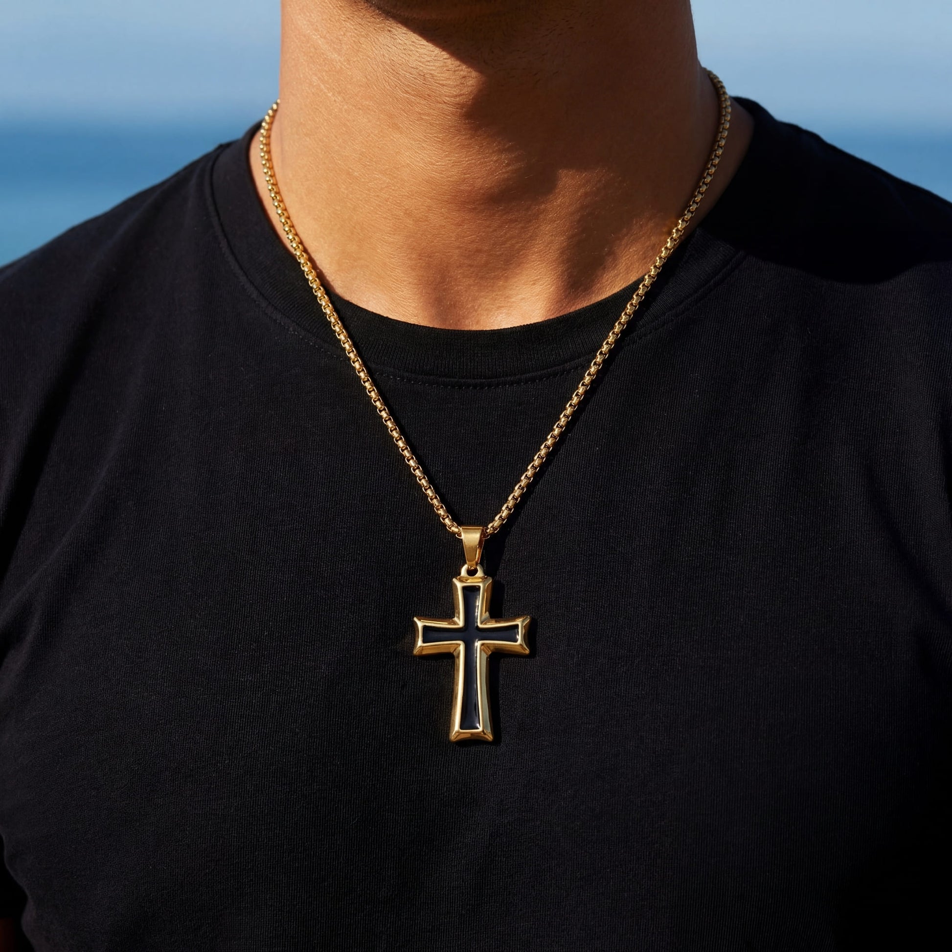 EDELSTAHL "CROSS V2" KETTE - ICERAIN JEWELRY