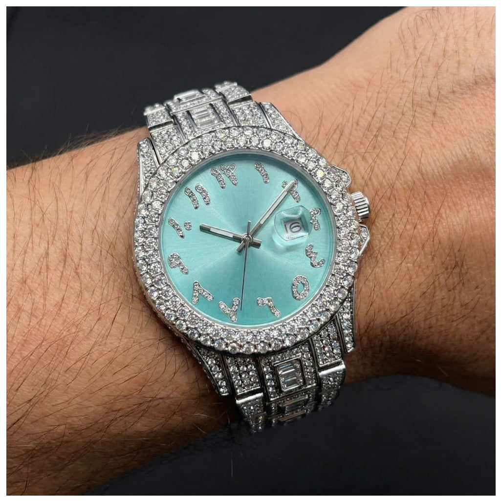 ICED OUT "ARABIC" UHR - ICERAIN JEWELRY
