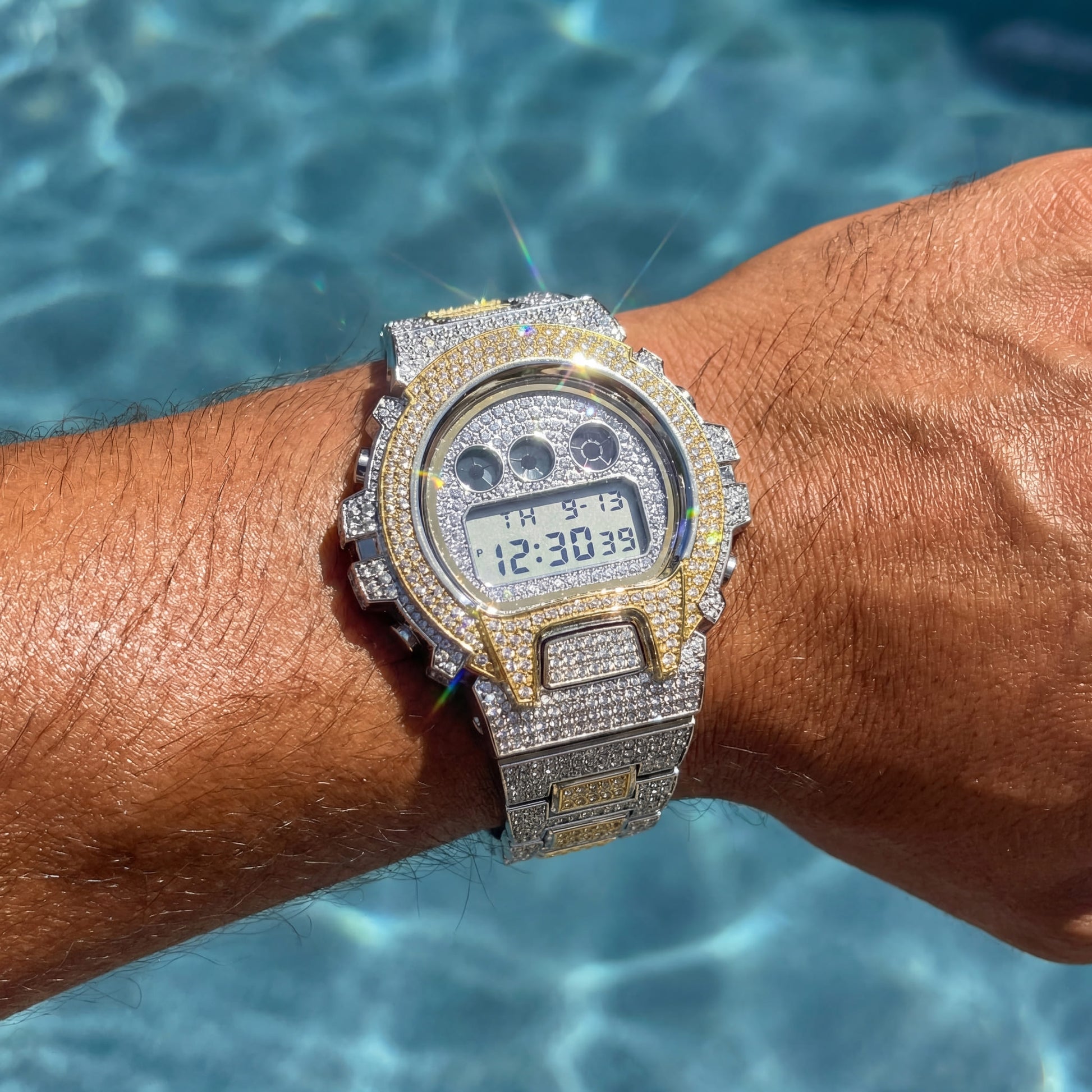ICED OUT DIGITAL "NAVERO" UHR - ICERAIN JEWELRY