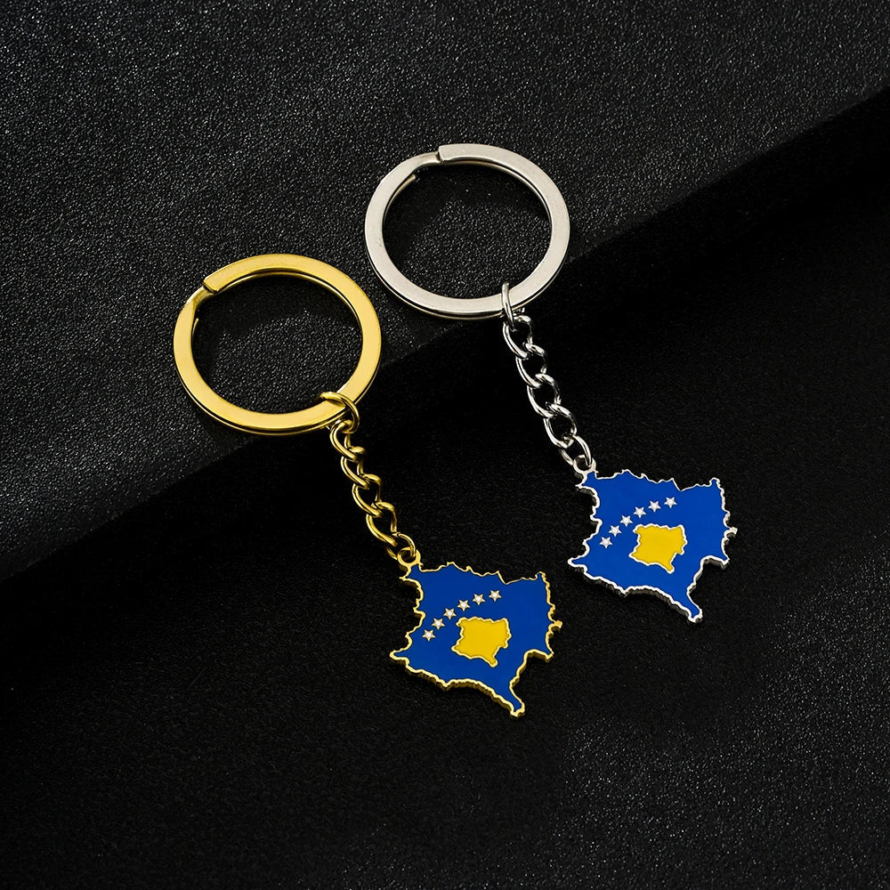 EDELSTAHL "KOSOVA" SCHLÜSSELANHÄNGER - ICERAIN JEWELRY