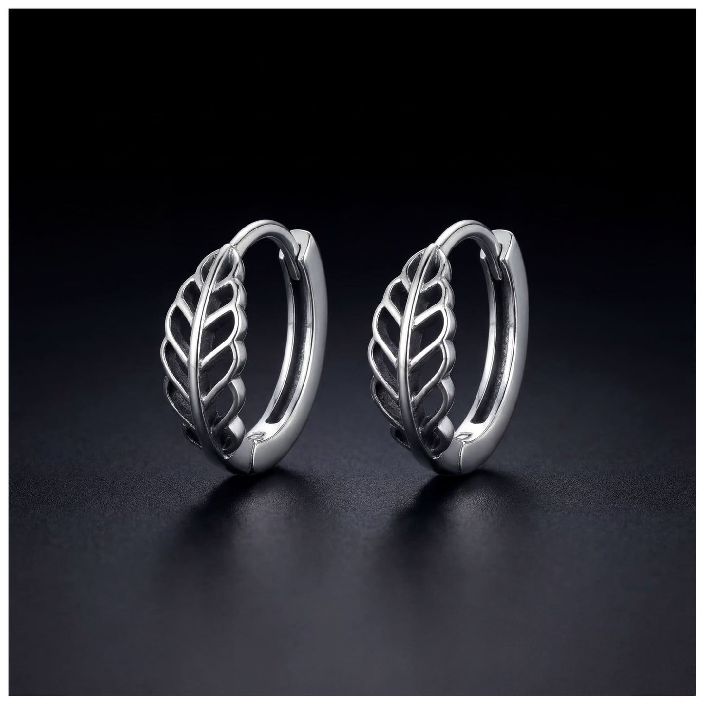 925S SILVER "LEAF" OHRRINGE - ICERAIN JEWELRY