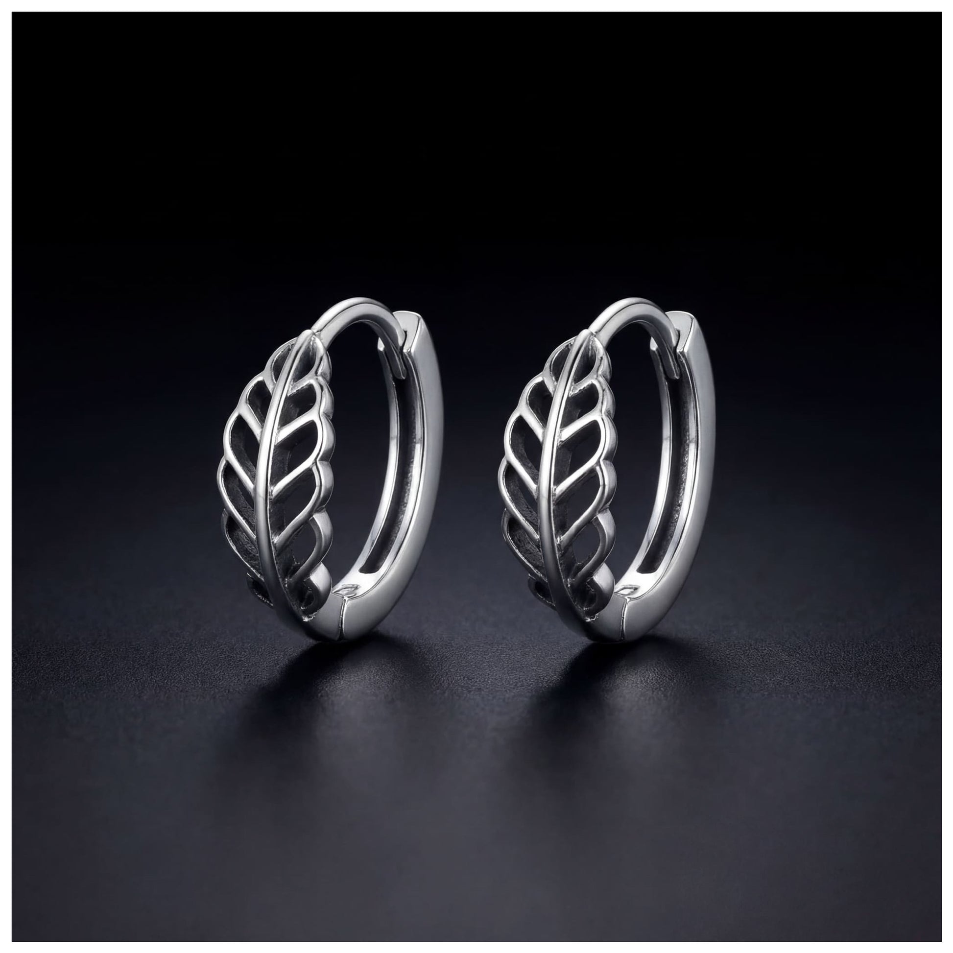 925S SILVER "LEAF" OHRRINGE - ICERAIN JEWELRY
