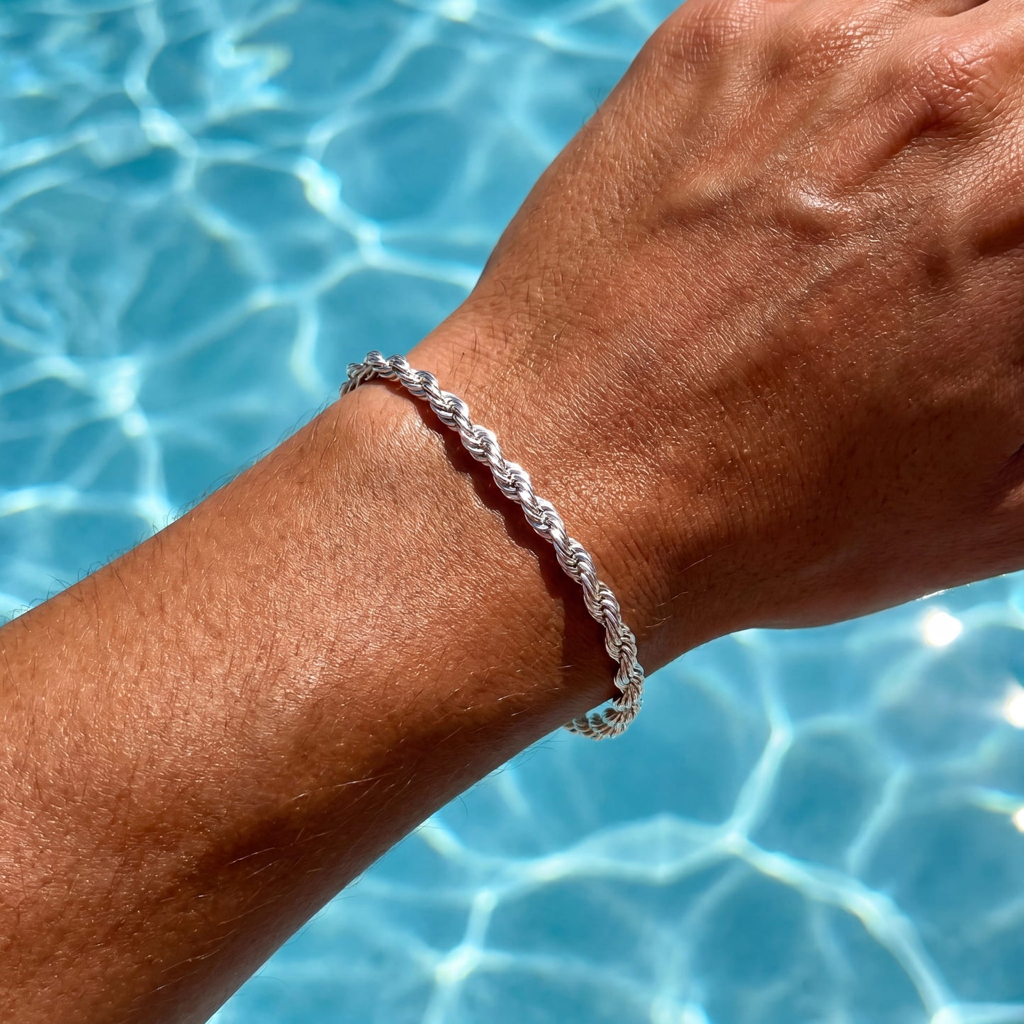 925S SILVER 3MM "ROPE" ARMBAND - ICERAIN JEWELRY