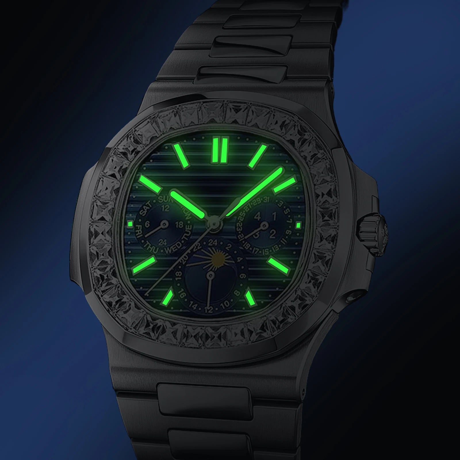 EDELSTAHL AUTOMATIK 40MM "OLD MONEY" UHR - ICERAIN JEWELRY