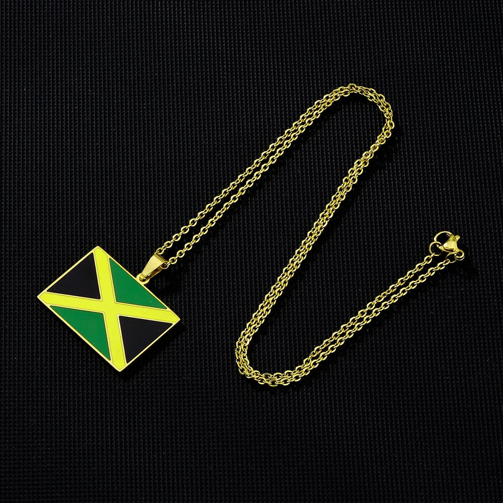 EDELSTAHL "JAMAICA FLAG" LÄNDERKETTE - ICERAIN JEWELRY