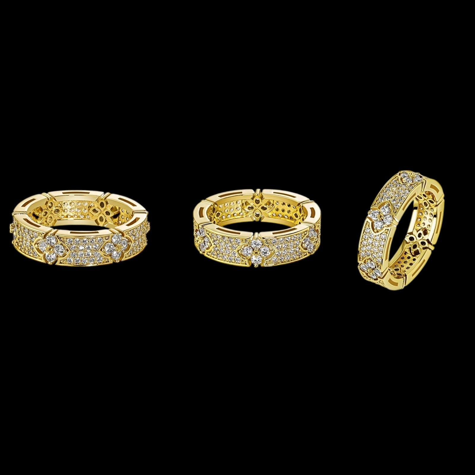 ICED OUT "CLOVER V2" RING - ICERAIN JEWELRY