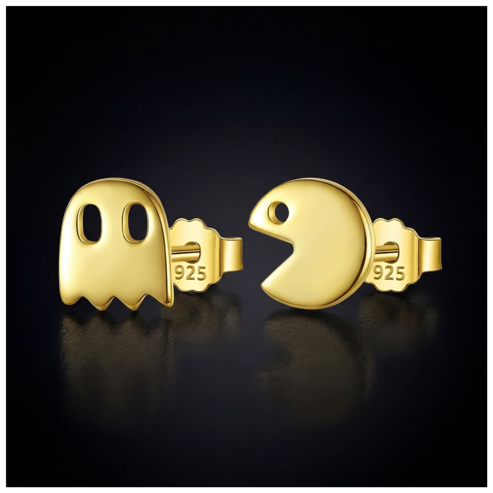 925S SILVER "GOLD PAC" OHRRINGE - ICERAIN JEWELRY
