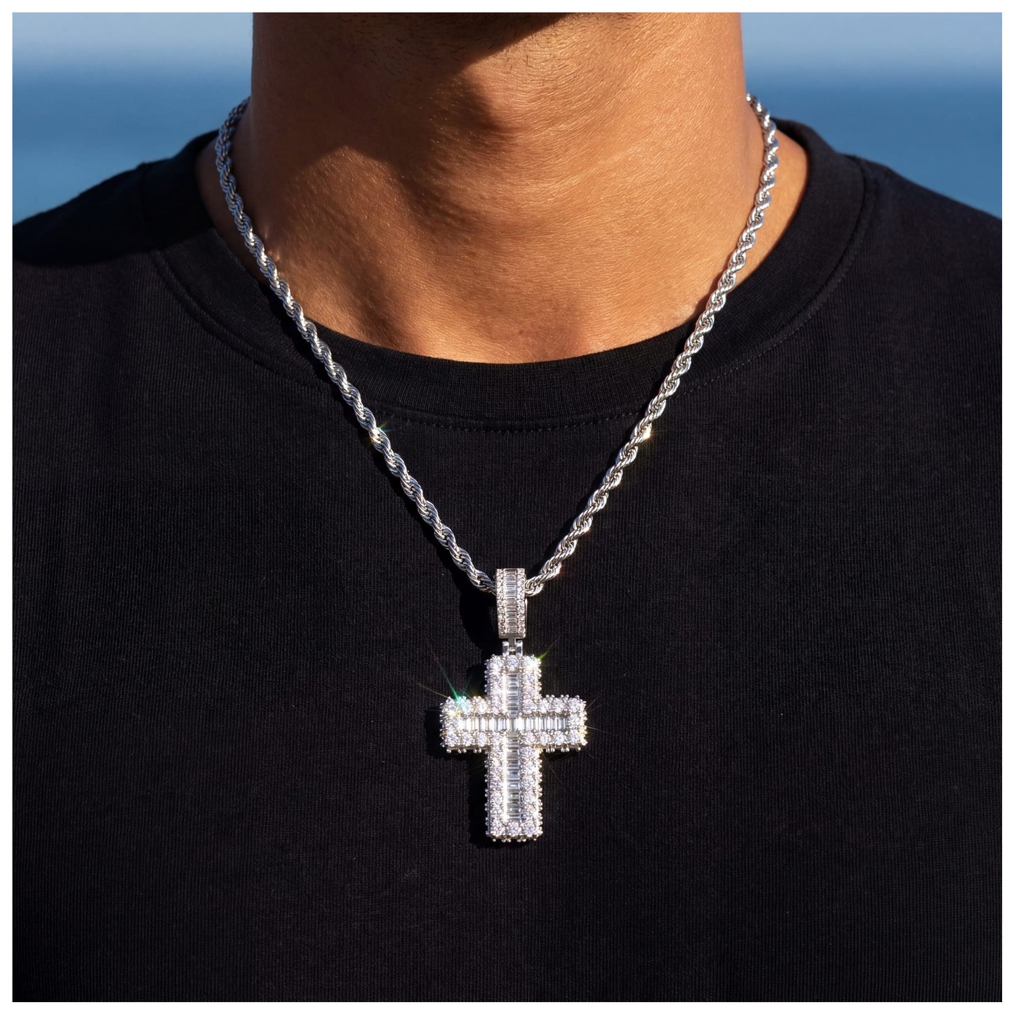 ICED OUT "CROSS V5" KETTE - ICERAIN JEWELRY