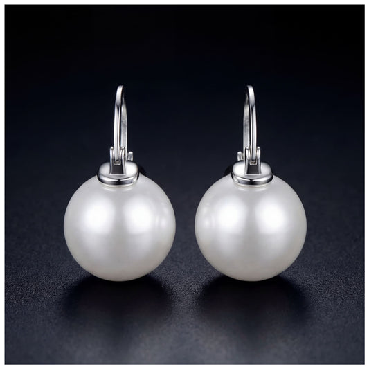 925S SILVER "PEARL" OHRRINGE - ICERAIN JEWELRY