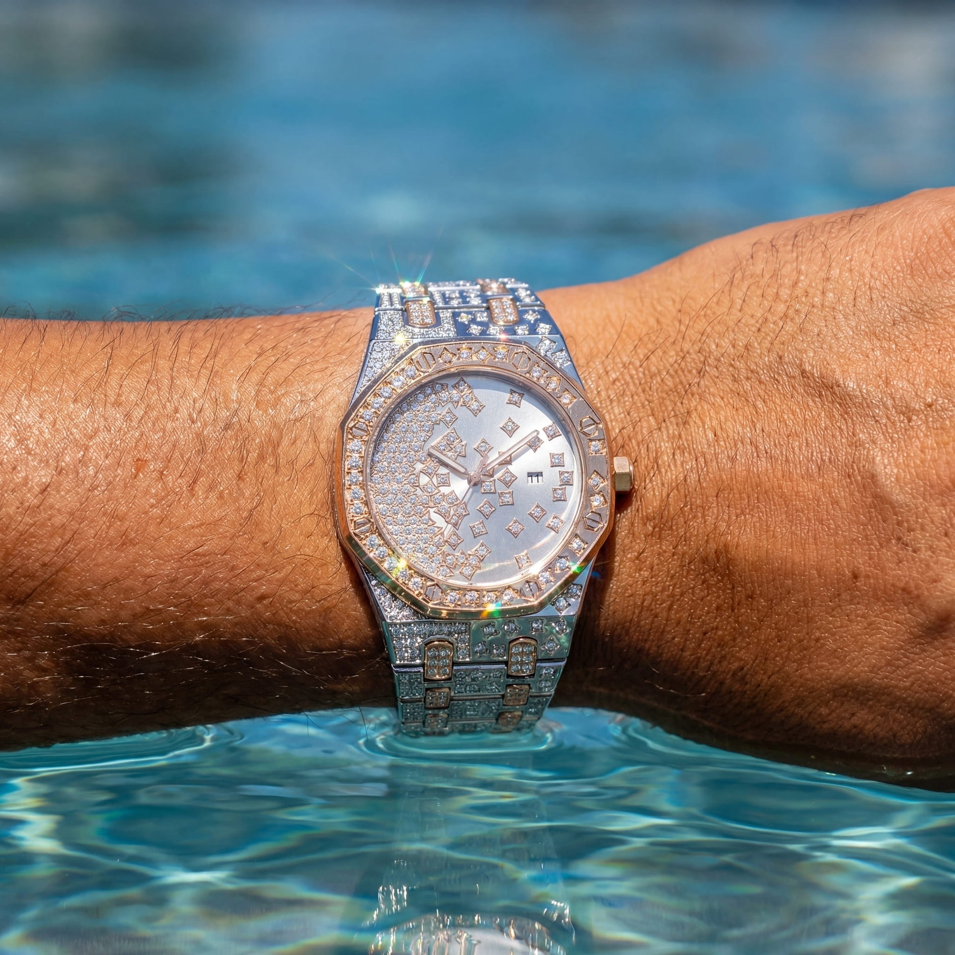 ICED OUT "SPLITERIO" UHR - ICERAIN JEWELRY
