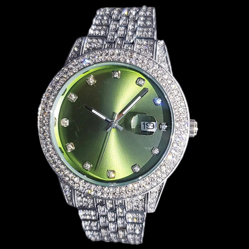 Luxus Designer Iced Out "Principessa" Uhr + Box + Armbandkürzer