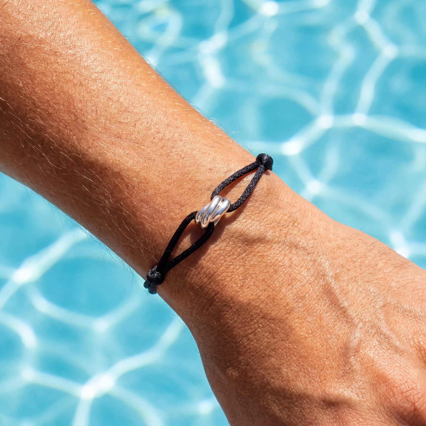 STOFF/EDELSTAHL "TRICOLOR" ARMBAND - ICERAIN JEWELRY