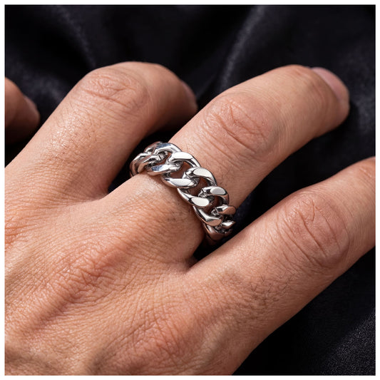EDELSTAHL 6MM "CUBAN" RING - ICERAIN JEWELRY