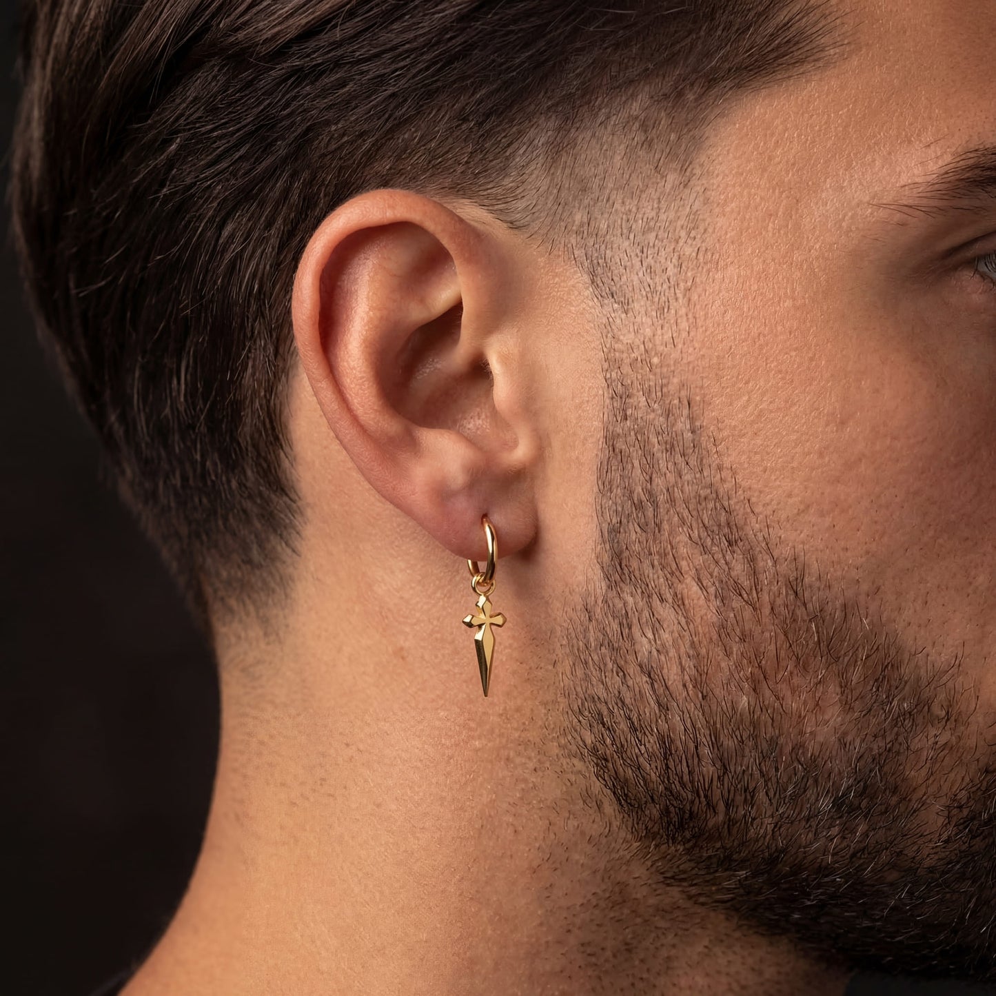 EDELSTAHL "CROSS V5" OHRRINGE - ICERAIN JEWELRY