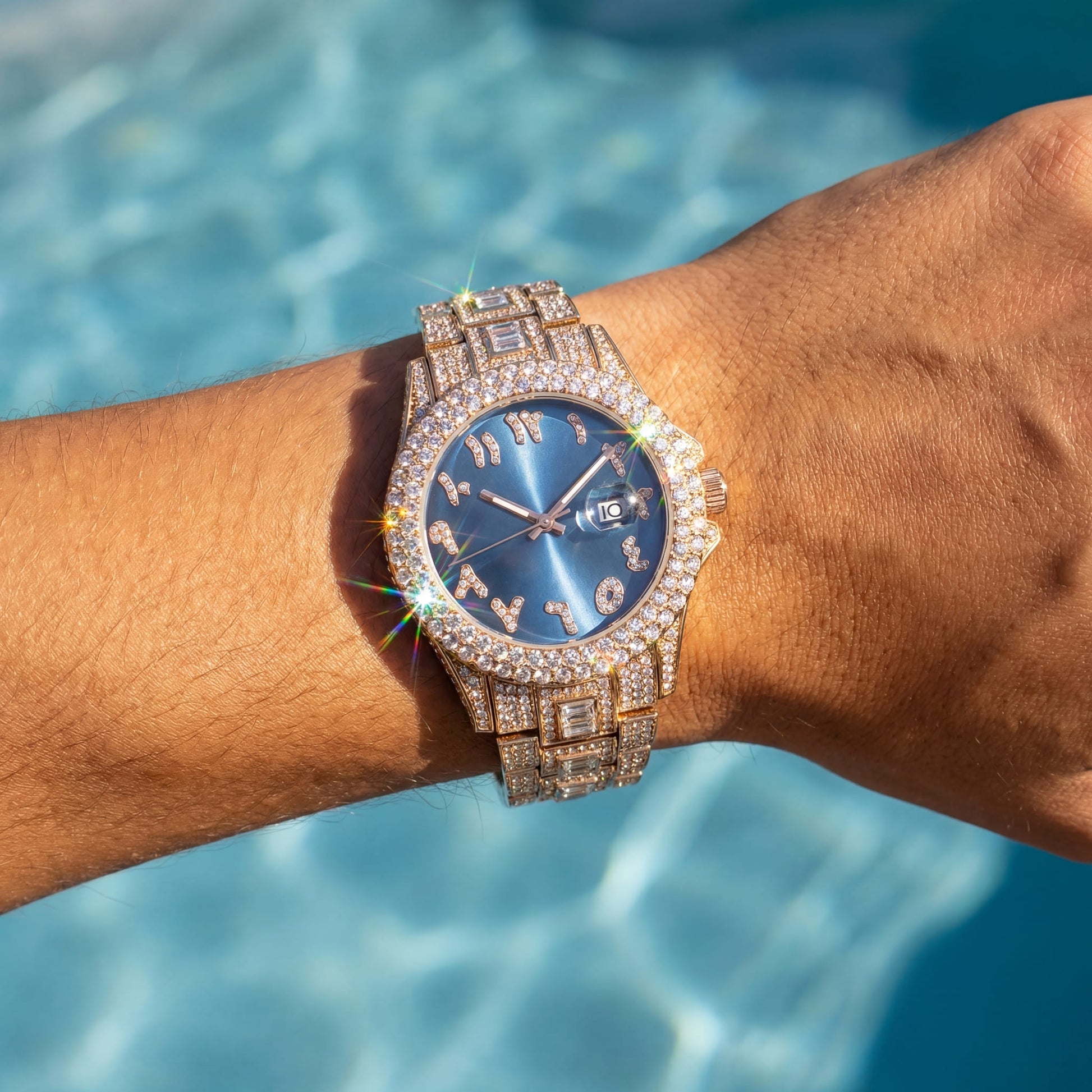 ICED OUT "ARABIC" UHR - ICERAIN JEWELRY