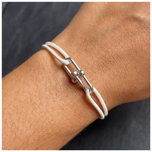 STOFF/EDELSTAHL "CLOSURE" ARMBAND - ICERAIN JEWELRY