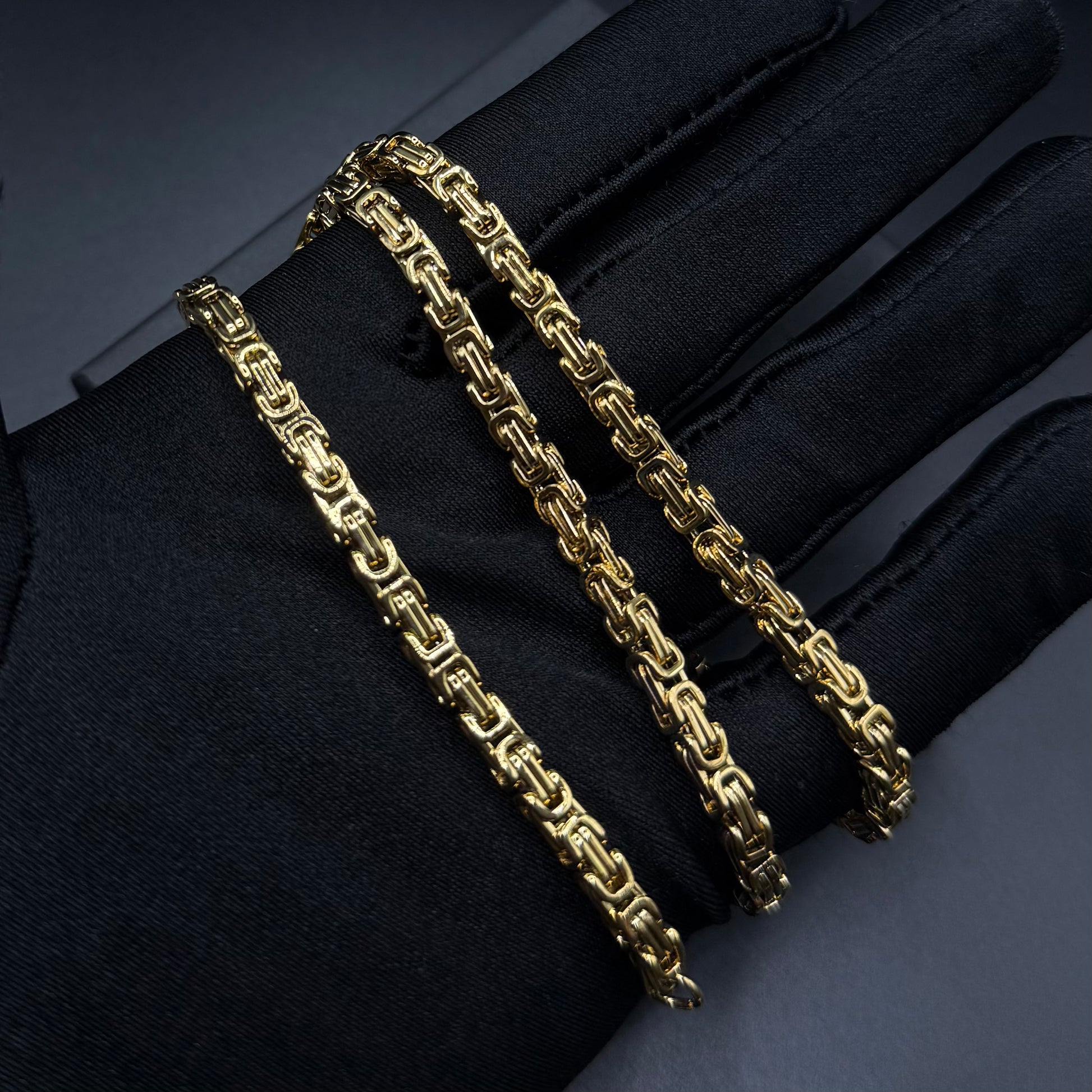 EDELSTAHL 4MM "GOLD KING" KETTE - ICERAIN JEWELRY