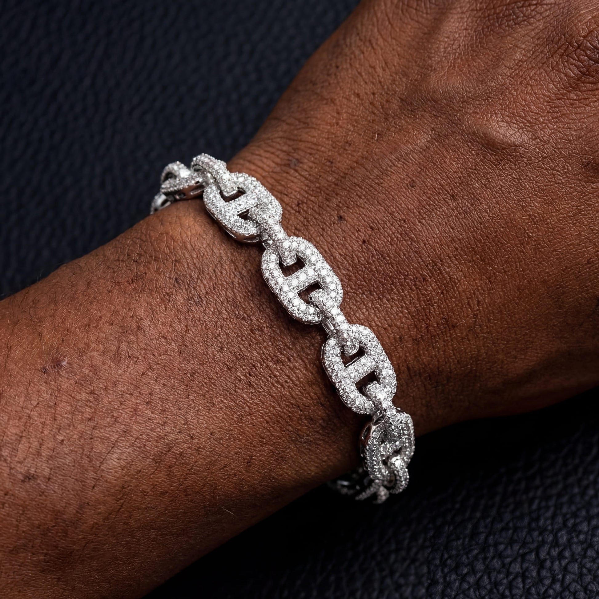 ICED OUT 15MM "SILVER ARTI" ARMBAND - ICERAIN JEWELRY