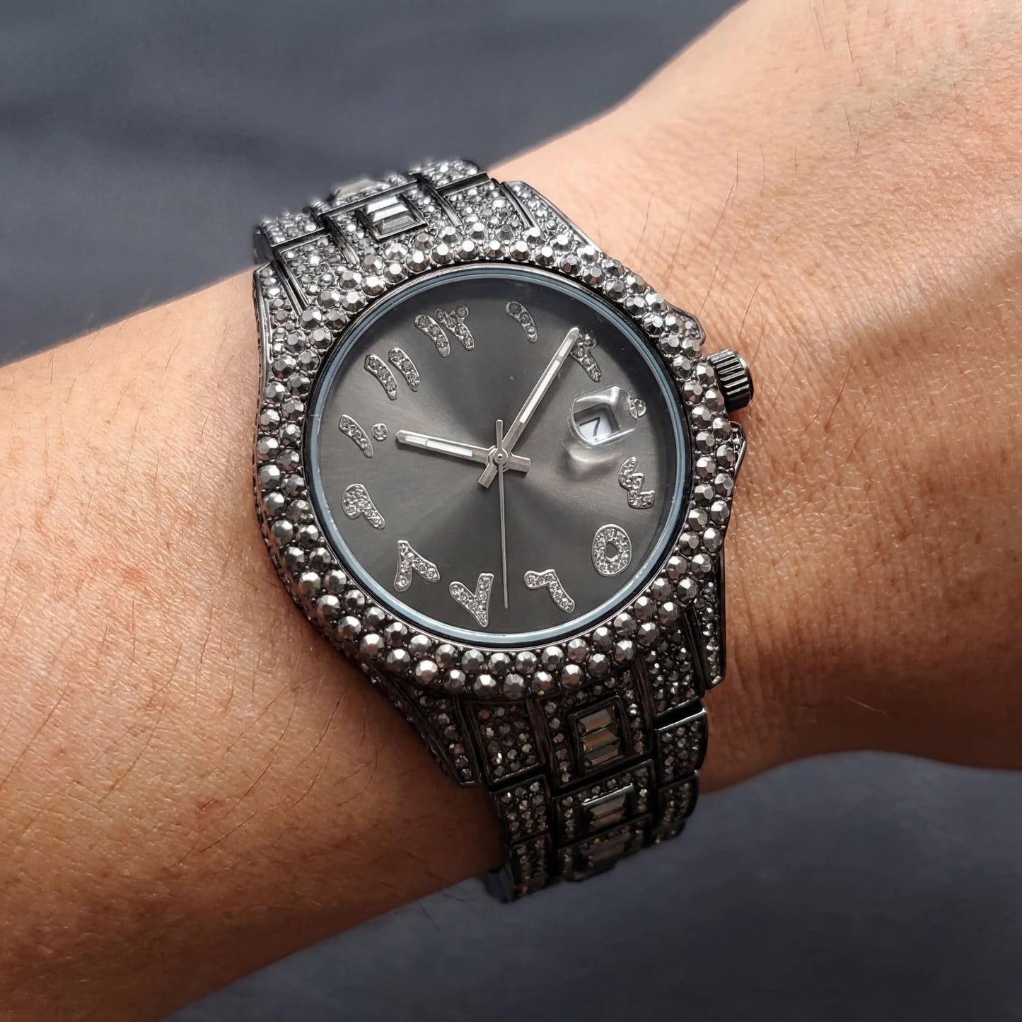 ICED OUT "ARABIC" UHR - ICERAIN JEWELRY