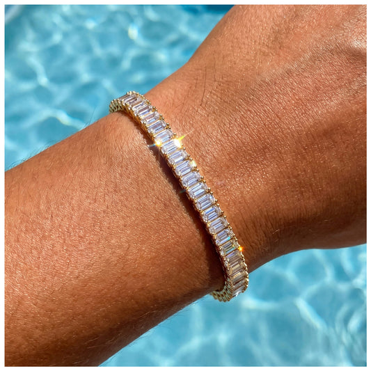 ICED OUT 5MM "GOLD SHINO" ARMBAND - ICERAIN JEWELRY
