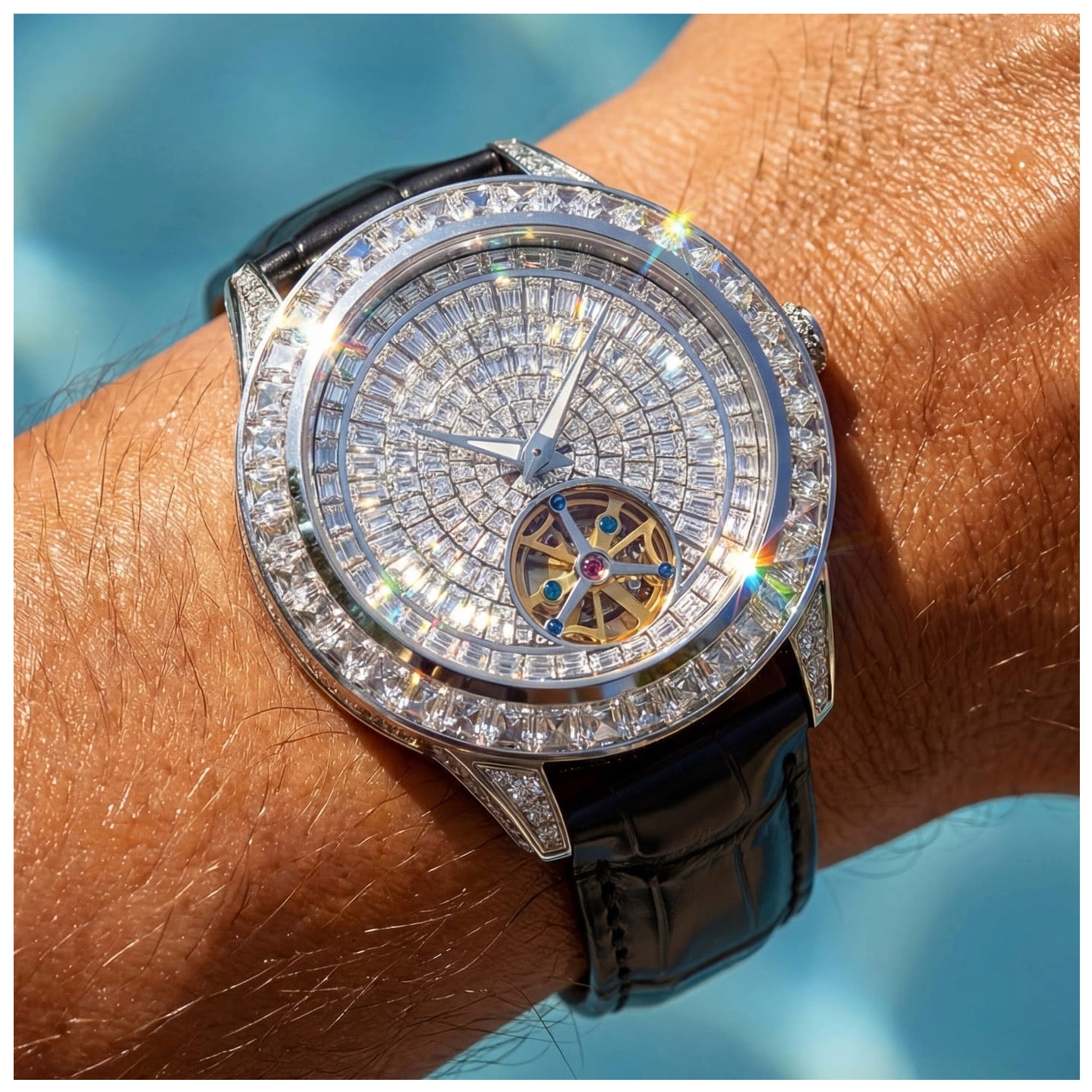 ICED OUT AUTOMATIK "FACE" UHR - ICERAIN JEWELRY