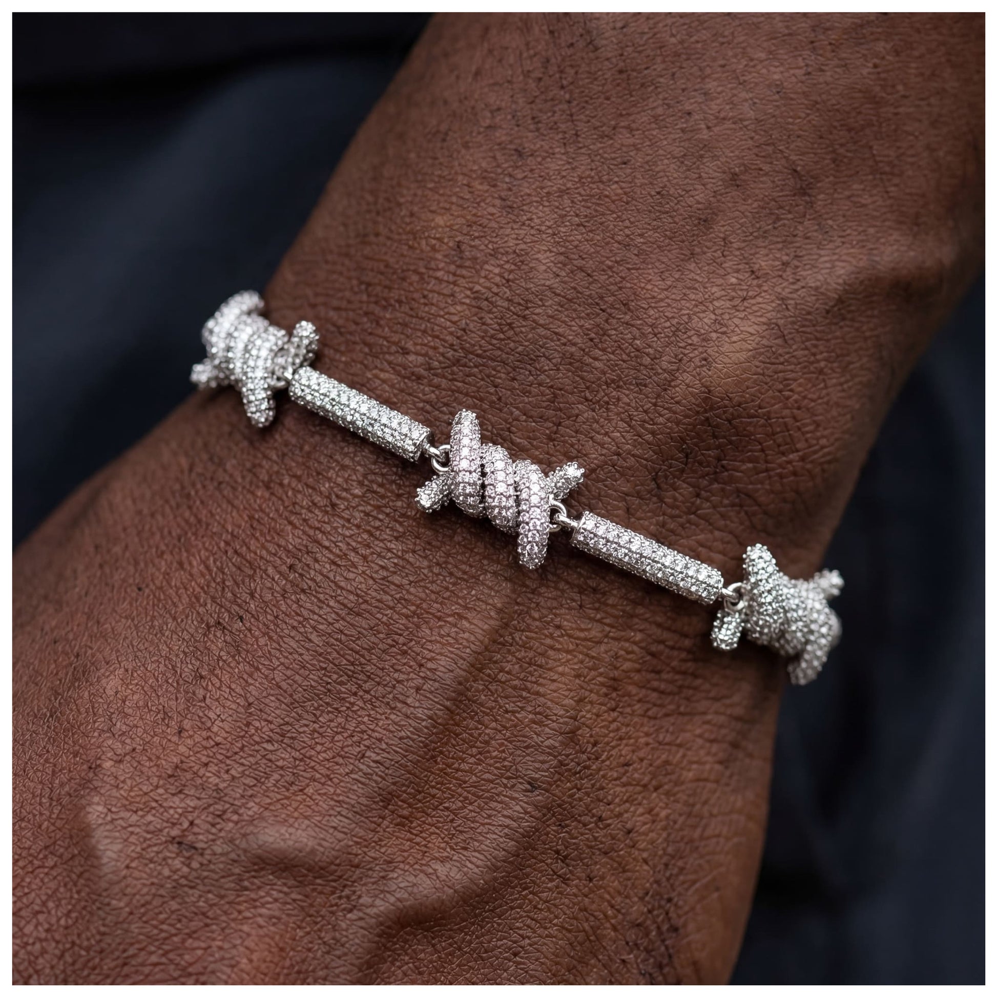 ICED OUT "TWISTED WIRE" ARMBAND - ICERAIN JEWELRY
