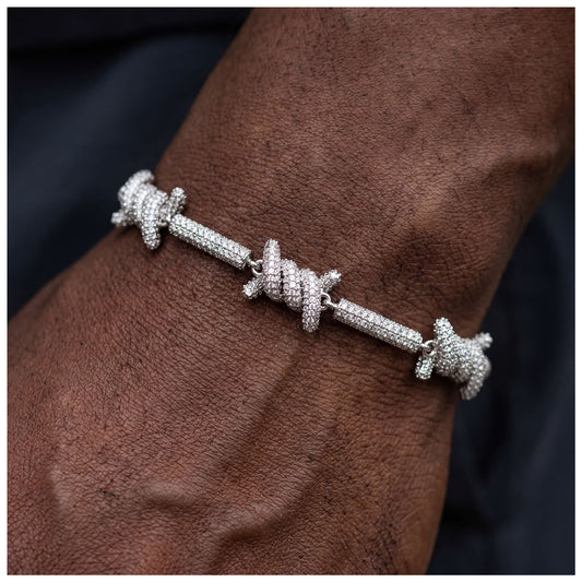 ICED OUT "TWISTED WIRE" ARMBAND - ICERAIN JEWELRY