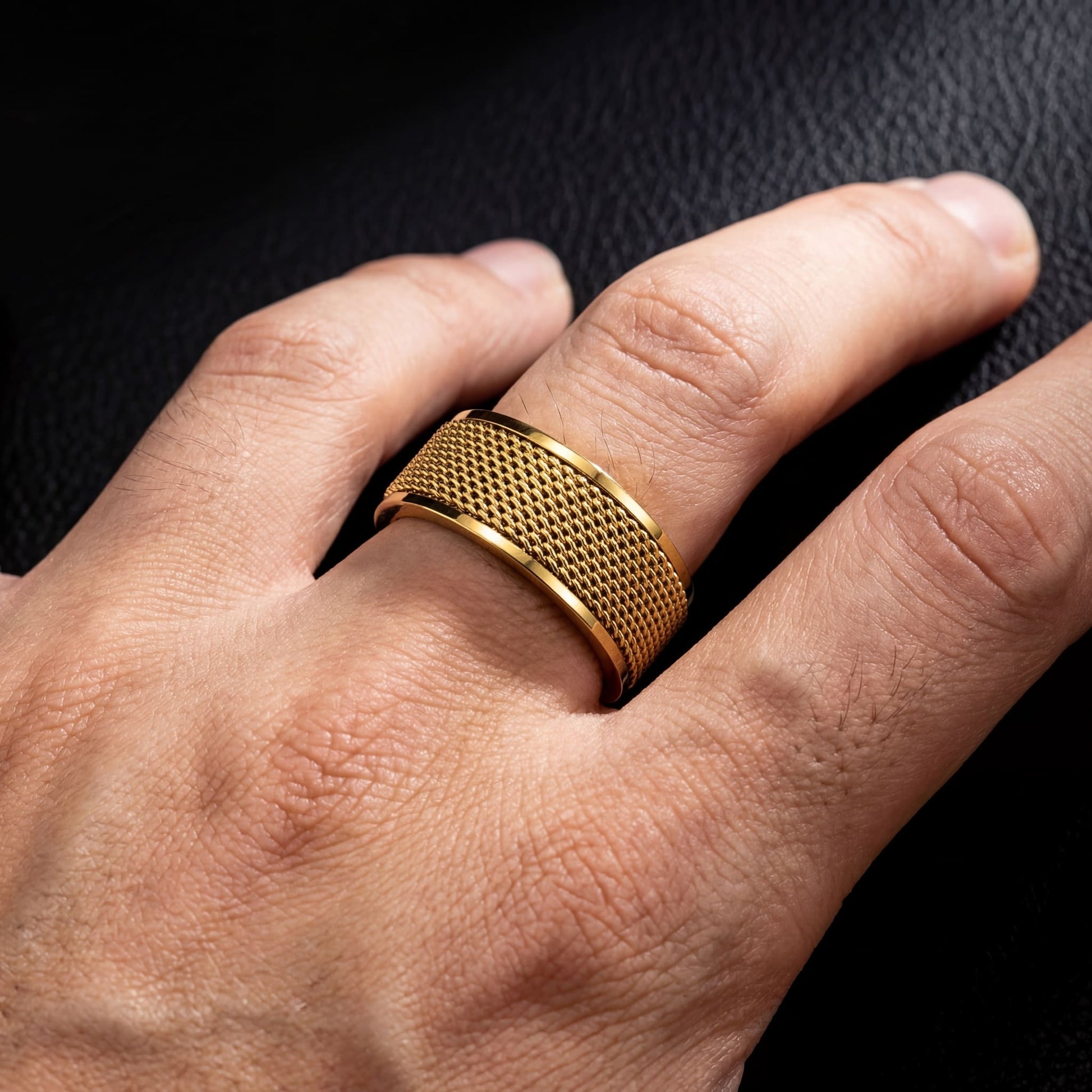 EDELSTAHL 8MM "MESH" RING - ICERAIN JEWELRY