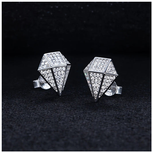 ICED OUT MOISSANITE "DIAMOND" WEISSGOLD 925S SILVER OHRRINGE - ICERAIN JEWELRY