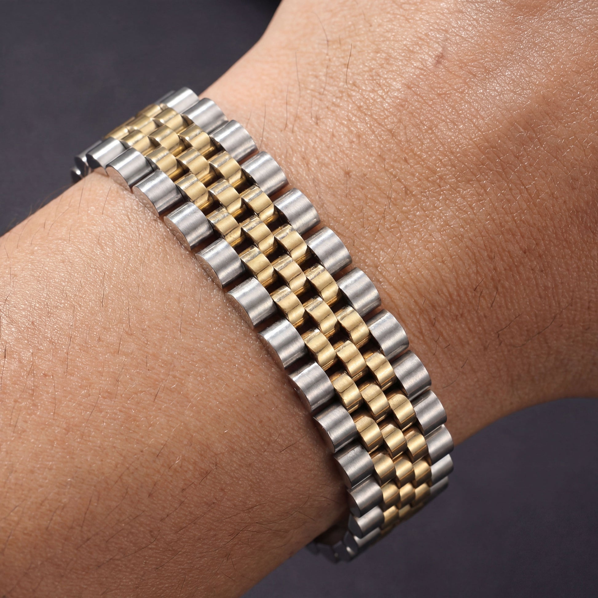 EDELSTAHL 15MM "JUBILEE" ARMBAND - ICERAIN JEWELRY