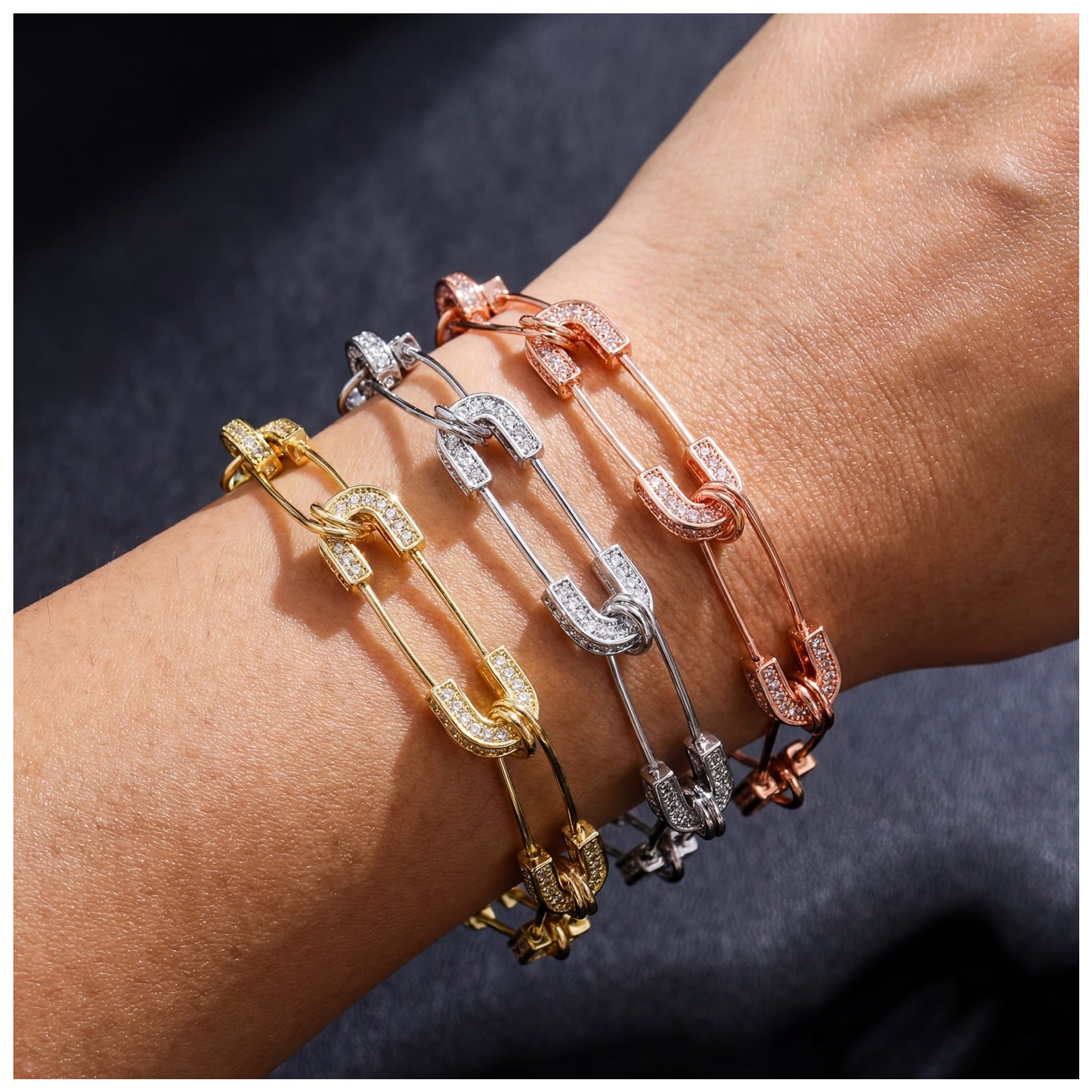 ICED OUT "PIN" ARMBAND - ICERAIN JEWELRY