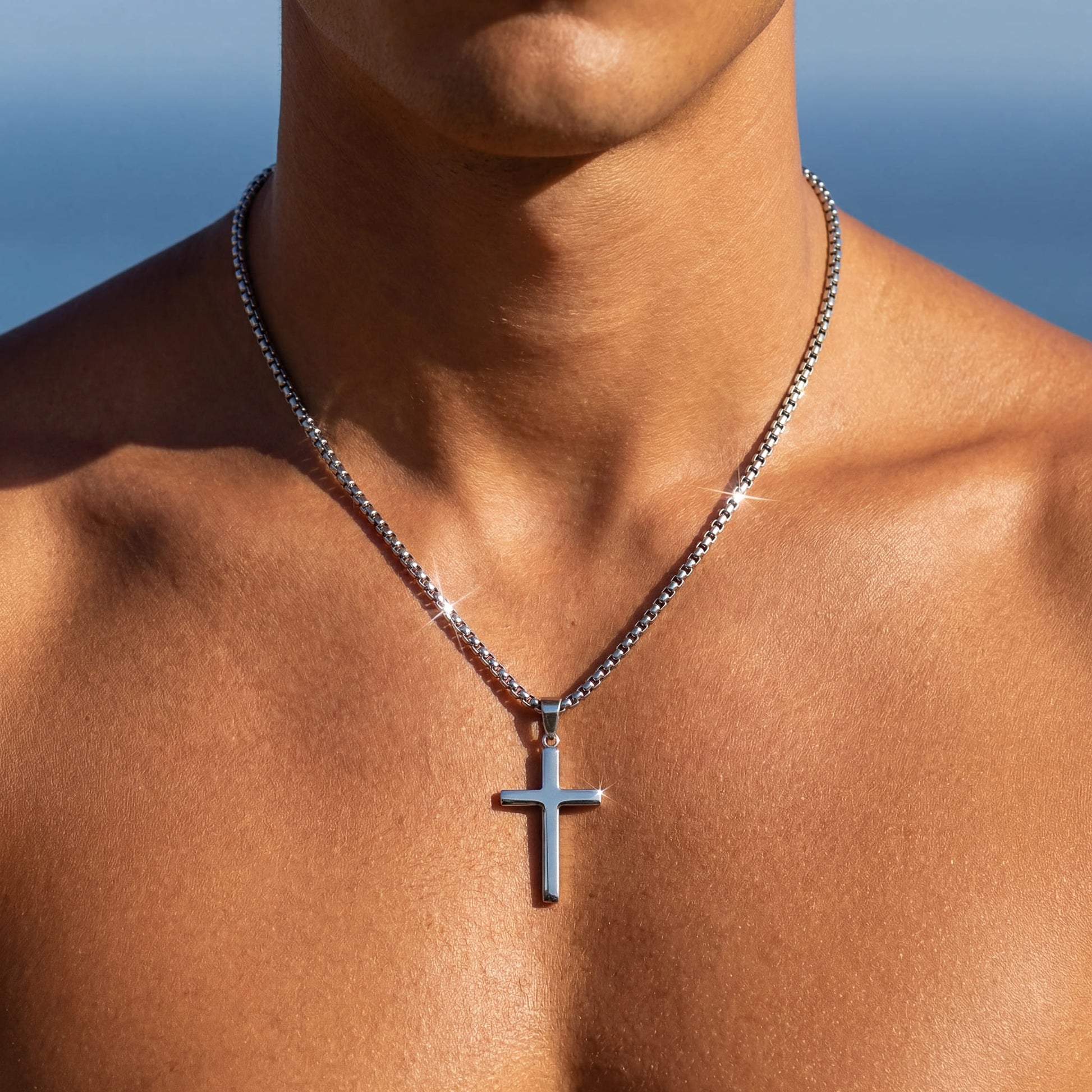 EDELSTAHL "VINTAGE CROSS" KETTE - ICERAIN JEWELRY