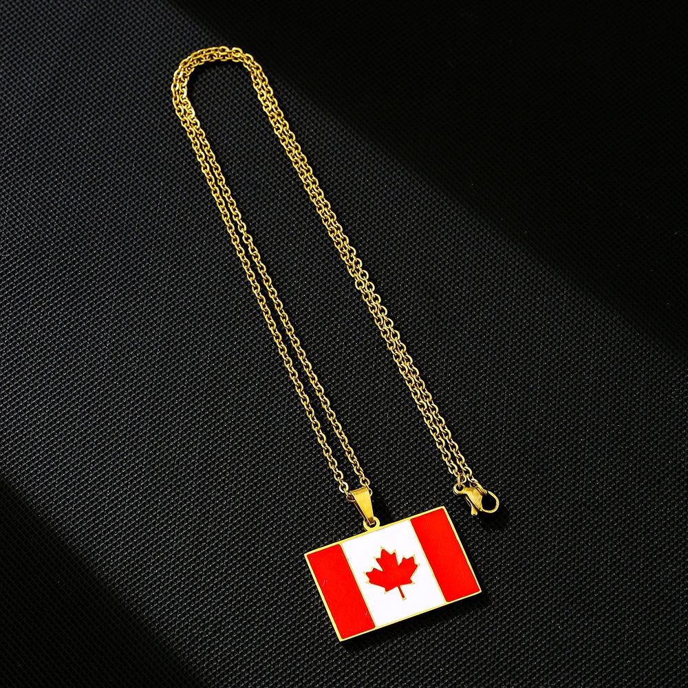 EDELSTAHL "CANADA FLAG V2" LÄNDERKETTE - ICERAIN JEWELRY