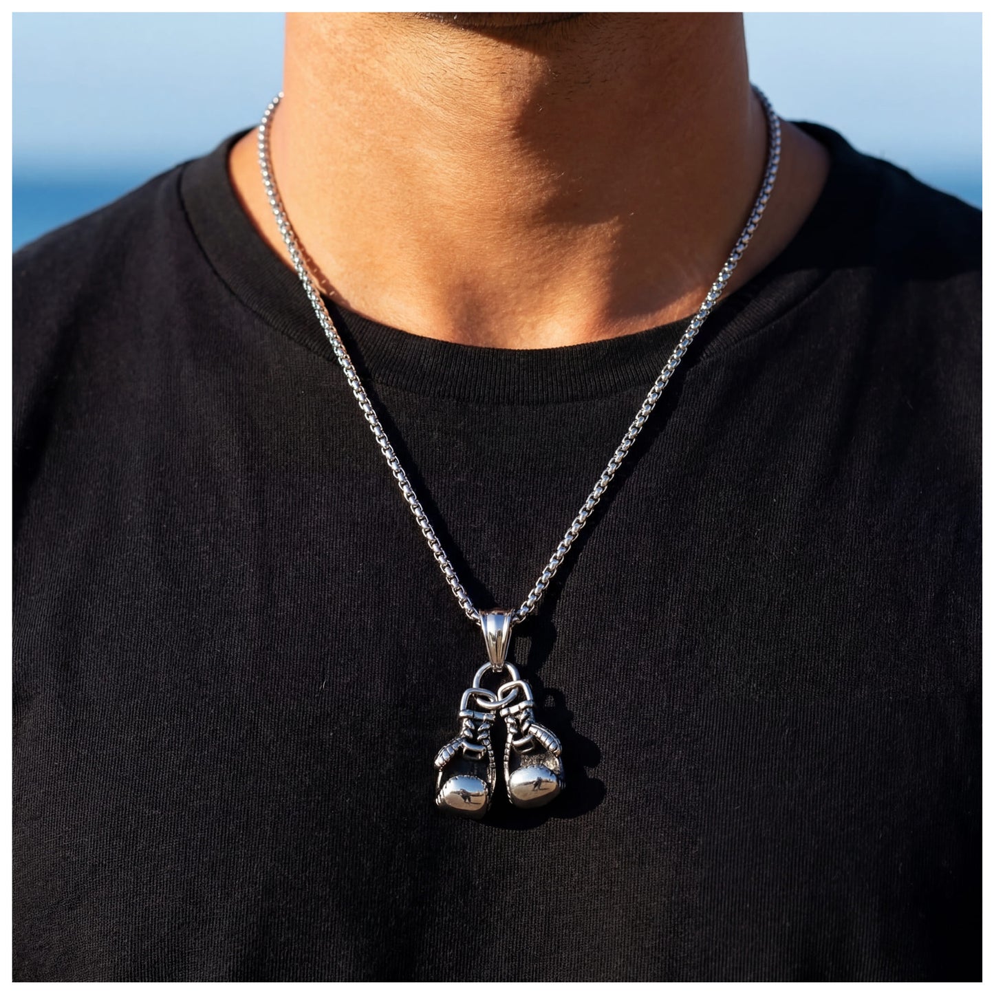EDELSTAHL "BOXING GLOVE" KETTE - ICERAIN JEWELRY
