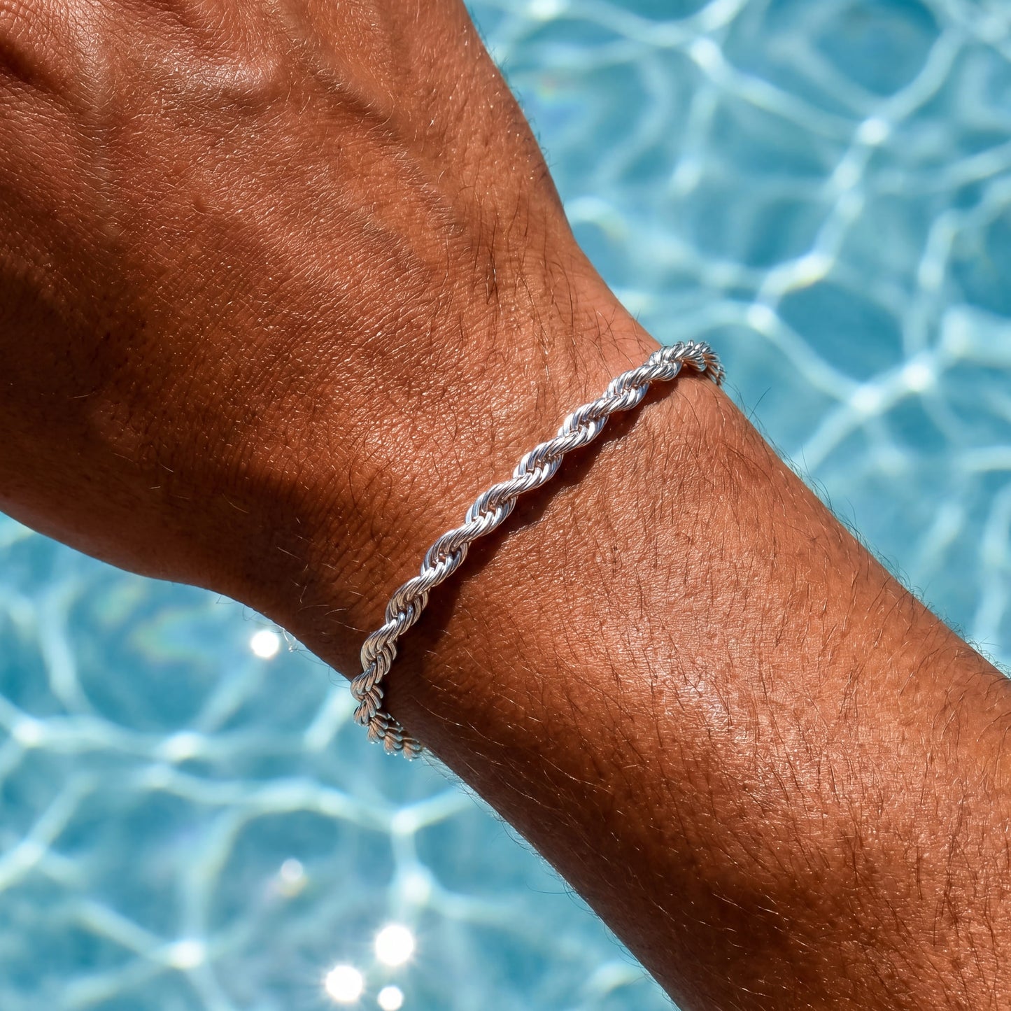 925S SILVER 3MM "ROPE" ARMBAND - ICERAIN JEWELRY