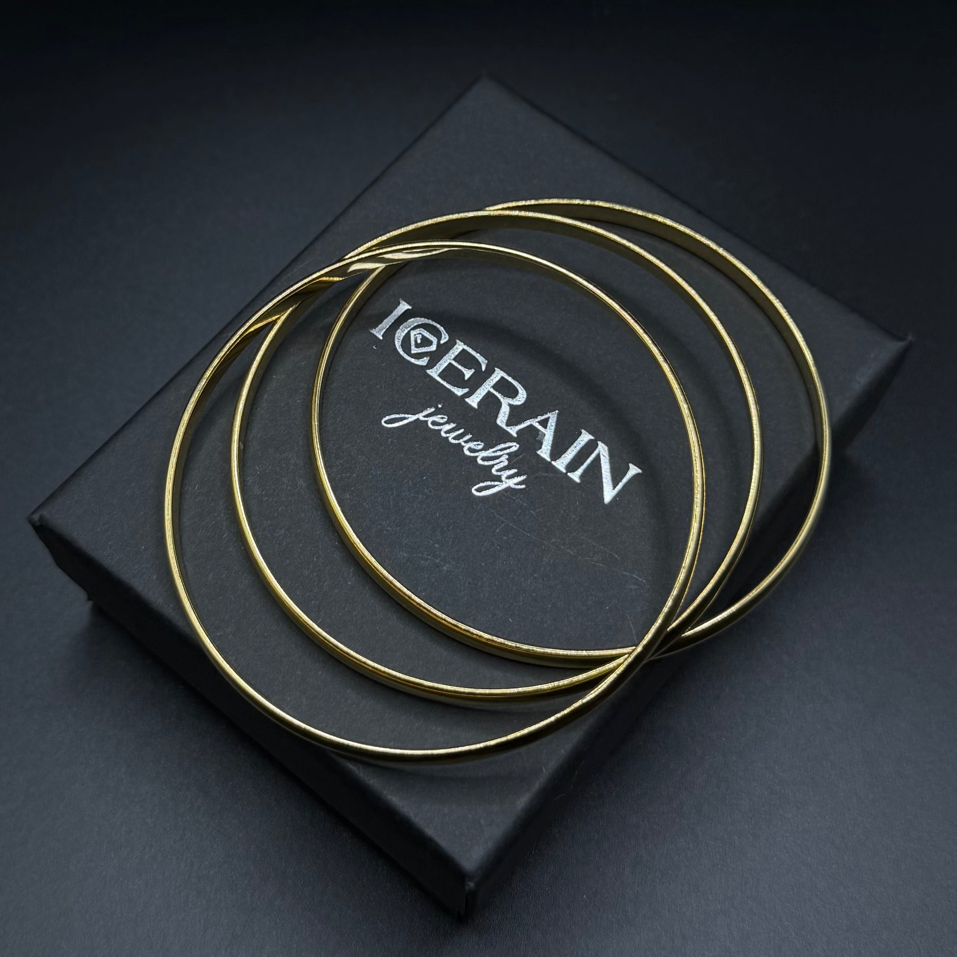 SALE | EDELSTAHL 18K GOLD "ANDRES" ARMREIF (3 STÜCK) - ICERAIN JEWELRY