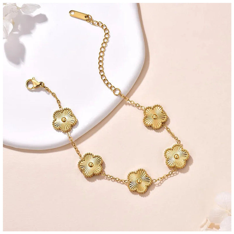 SALE | EDELSTAHL "GOLD/GOLD CLOVER" ARMBAND