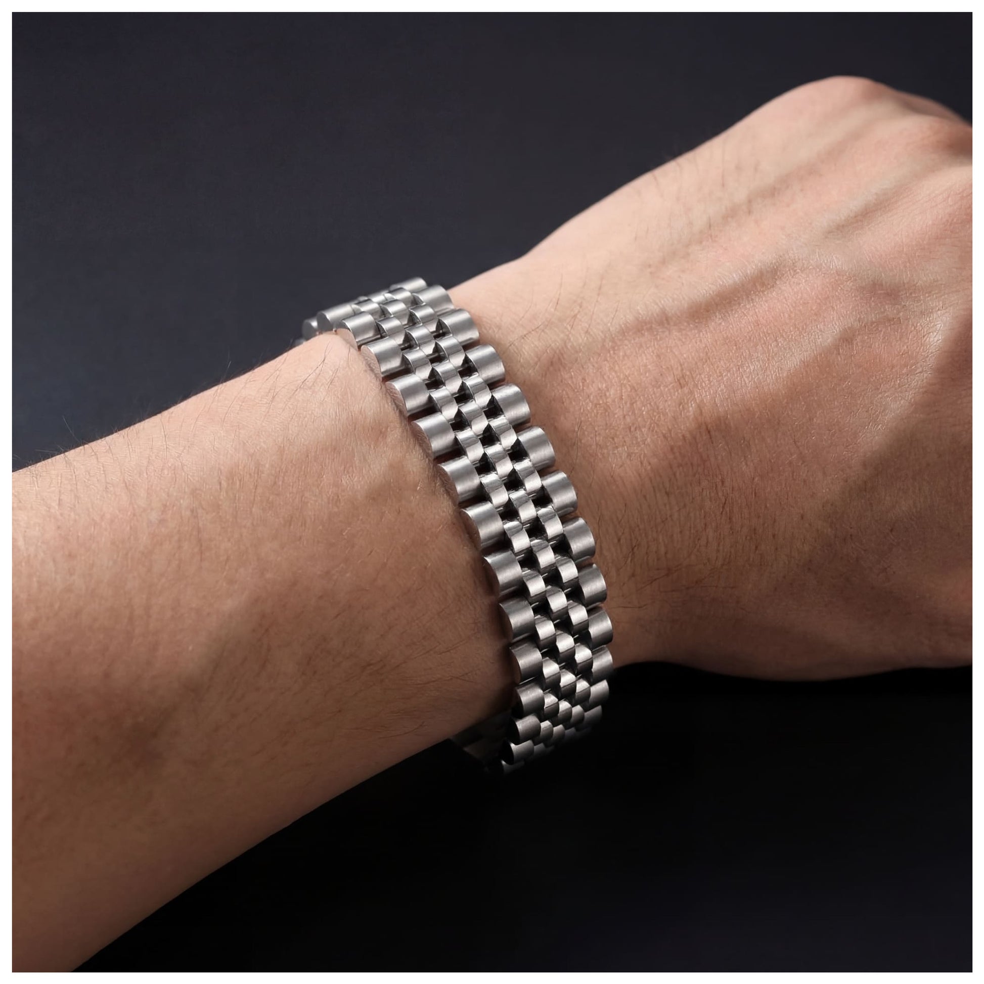 EDELSTAHL 15MM "JUBILEE" ARMBAND - ICERAIN JEWELRY