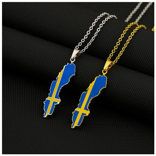 EDELSTAHL "SWEDEN" LÄNDERKETTE - ICERAIN JEWELRY
