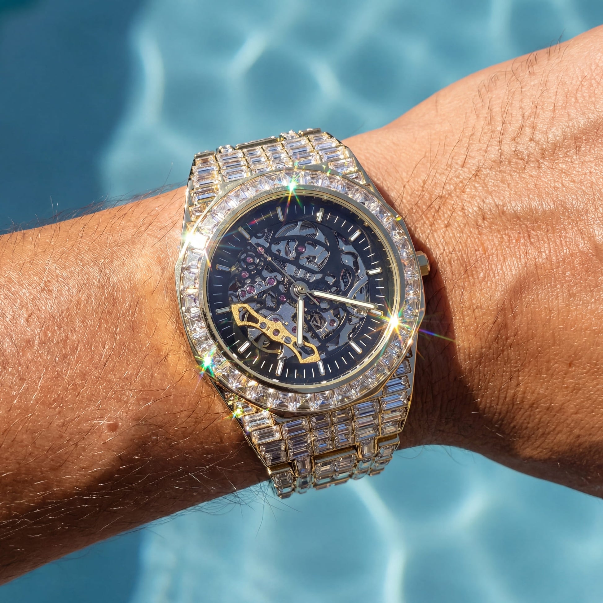ICED OUT AUTOMATIK "SCHELETRO V2" UHR - ICERAIN JEWELRY