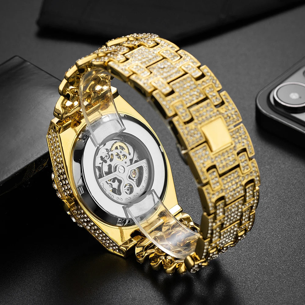 ICED OUT AUTOMATIK "SCHELETRO V5" UHR - ICERAIN JEWELRY