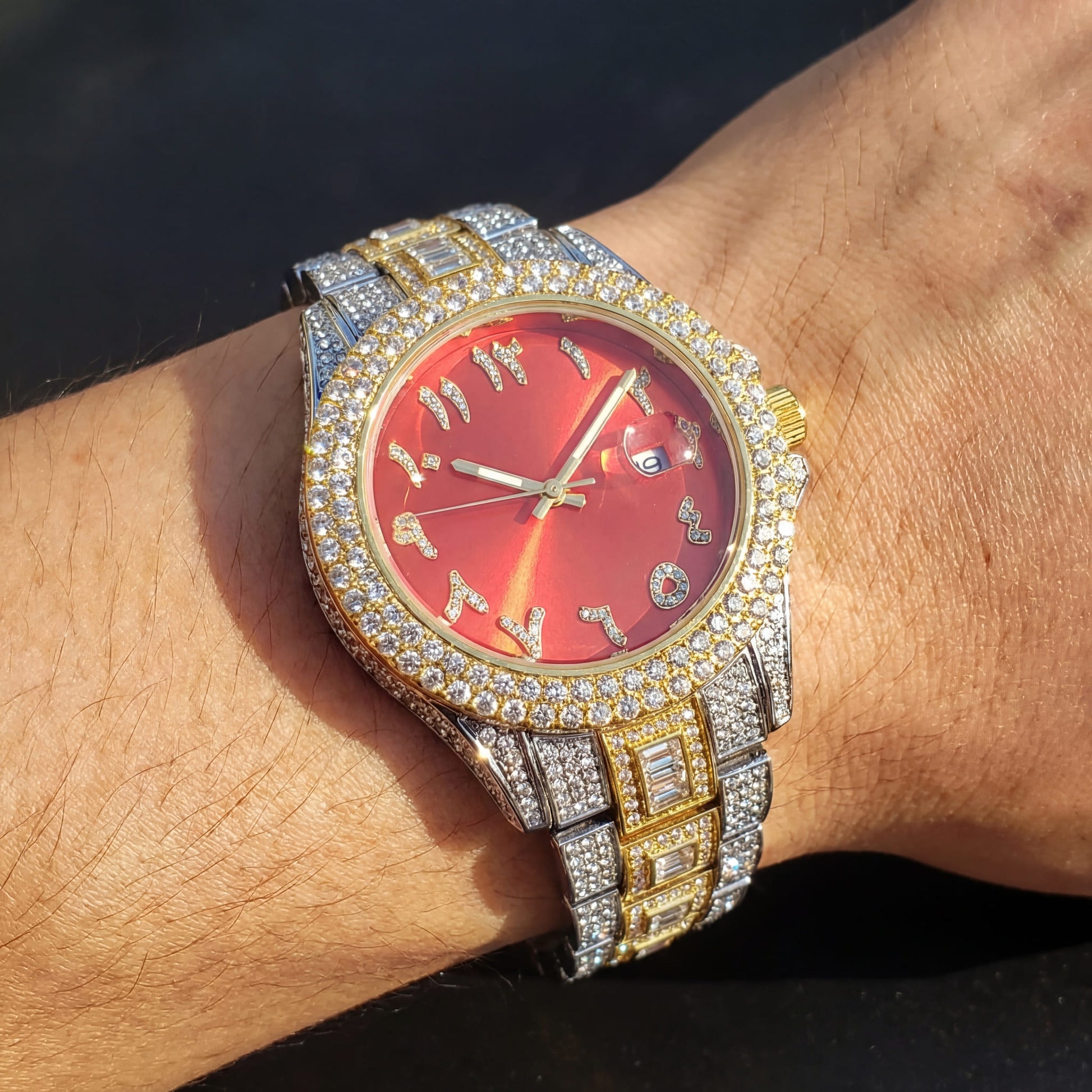 ICED OUT "ARABIC" UHR - ICERAIN JEWELRY